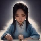 内容编辑魏青禾的工作照，年轻女性，短发，手持平板电脑查看用户反馈数据，背景为简洁的白墙与绿植，表情轻松专注